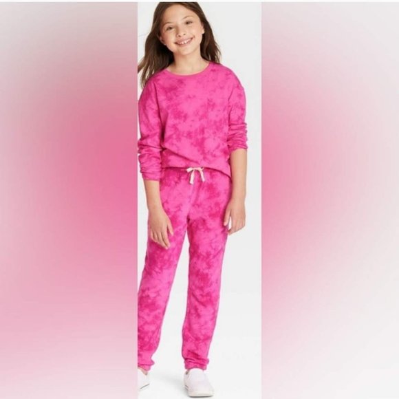 Cat & Jack Other - Cat & Jack - Kids' Tie-dye Jogger Pants Size L, XL Dark Pink